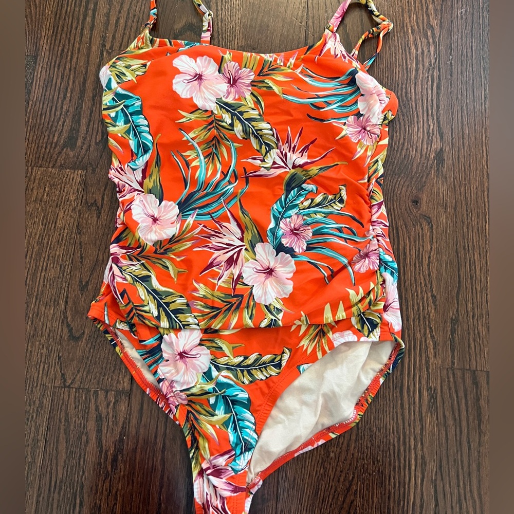 Floral one piece swimsuit